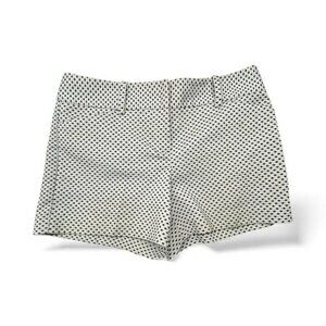 Ann Taylor Signature White and Black Textured Polkadot Shorts in Size 10